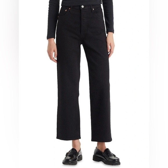 Levi's Denim - Levi's Ribcage Straight in Black Sprout